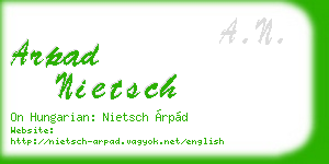 arpad nietsch business card