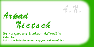 arpad nietsch business card